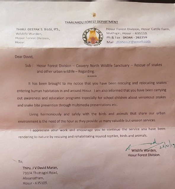 Chairman David Maran gets official recognition for his awesome work