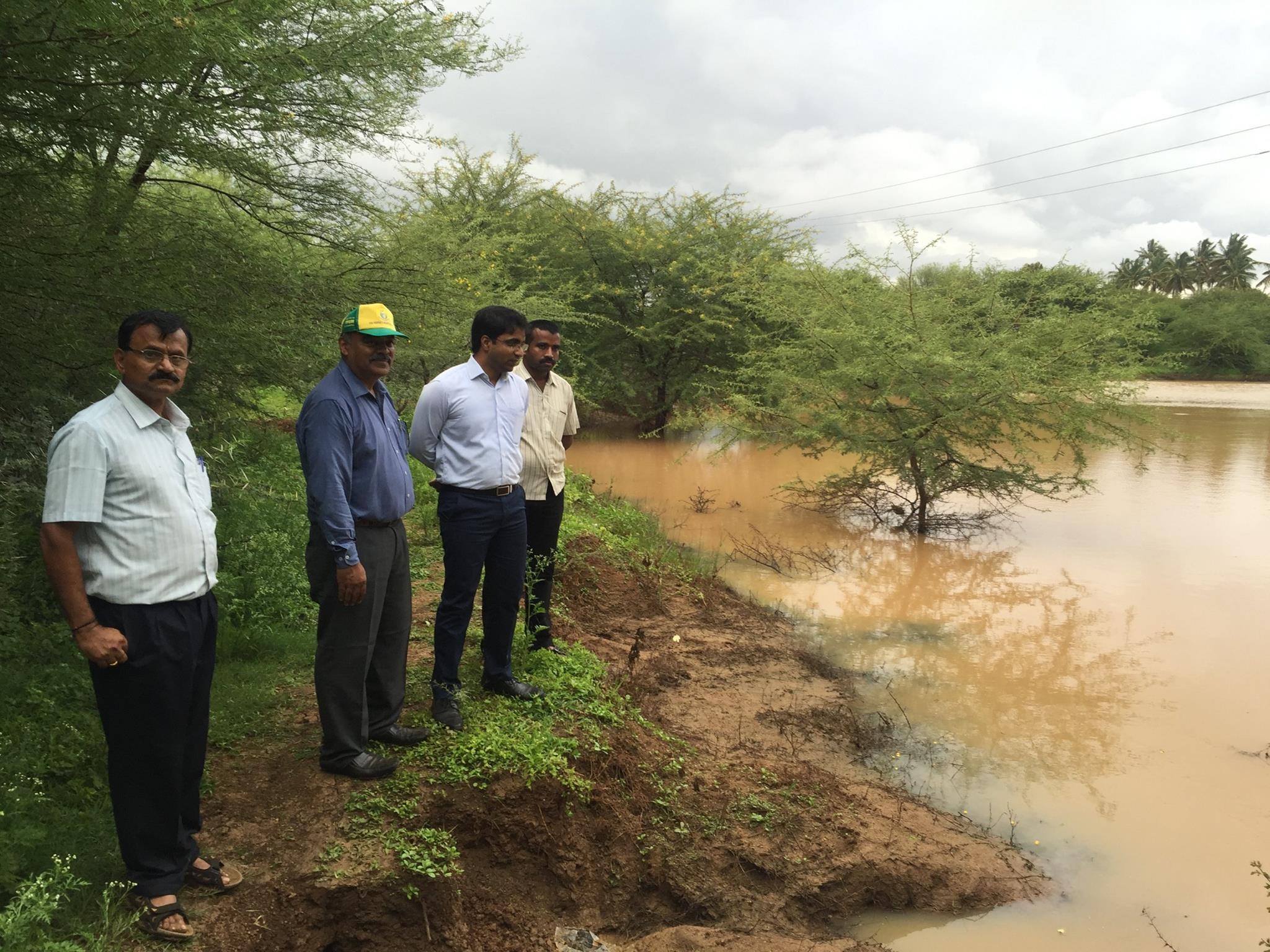 Inspecting Andivadi Lakes