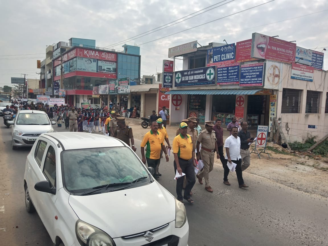 TTT participated in Road safety rally organized by Hosur RTO