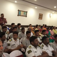 TPSOH Traffic Team volunteers waiting their turn for special appreciation by JCI Hosur