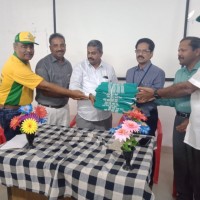 Handing over 100 nos Bed Sheets to Govt Hospital , Hosur through Sub Collector to Chief Medical Officer