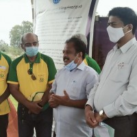 Dr Senthil Kumar DEE Tamil Pollution Control Board addressing & inaugurating 1000 nos  tree planting programme