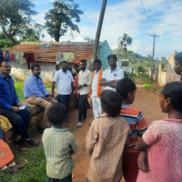 Team TPSOH with Mr Ramesh Assistant General Manager NABARD conducted a joint survey  at Bettamughalalam to assess interest  of local children in Skill Development