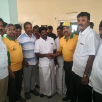 Meeting with Minister Mr Vijaya baskar at Pudukottai regarding relief to Gaja victims