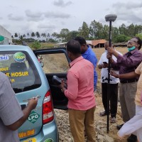 Digital Survey being done by TPSOH to restore major inlet channel & approach Road at Chichuraganapalli, near Exide Factory