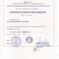 Society Registration Certificate